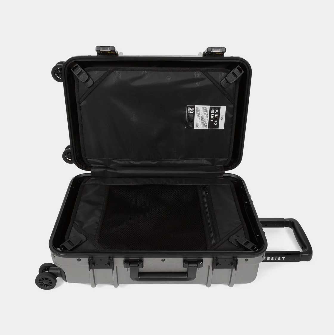 Eastpak Resist'R Cabin-Size Suitcase Case – Small – Brushed Metal