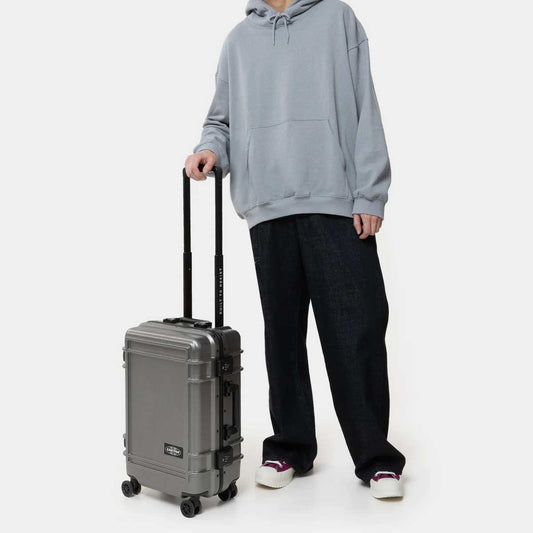 Eastpak Resist'R Cabin-Size Suitcase Case – Small – Brushed Metal