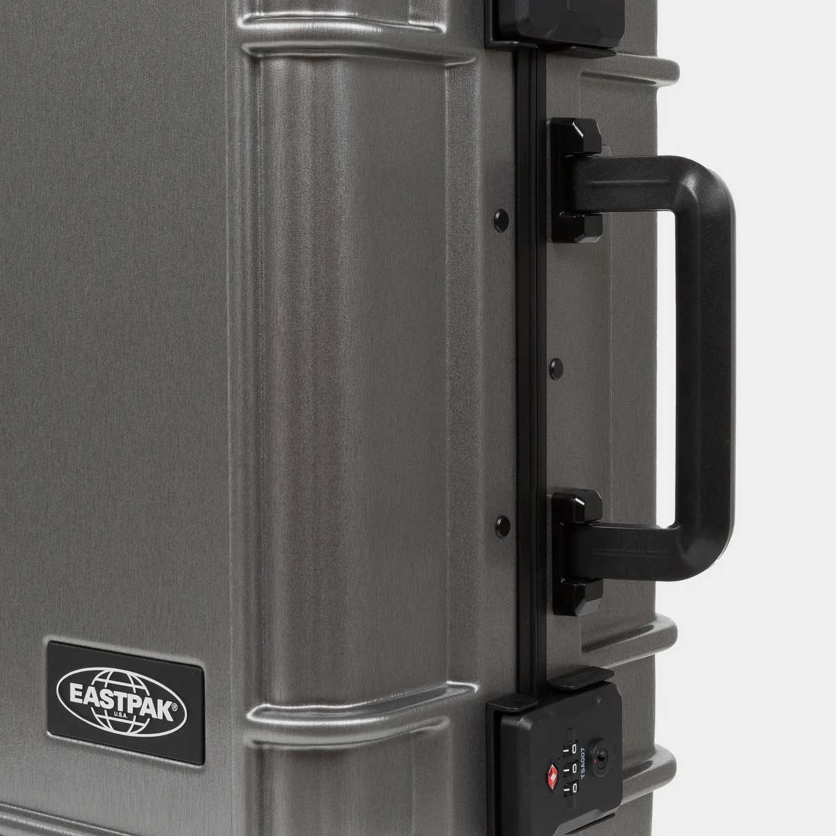 Eastpak Resist'R Cabin-Size Suitcase Case – Small – Brushed Metal