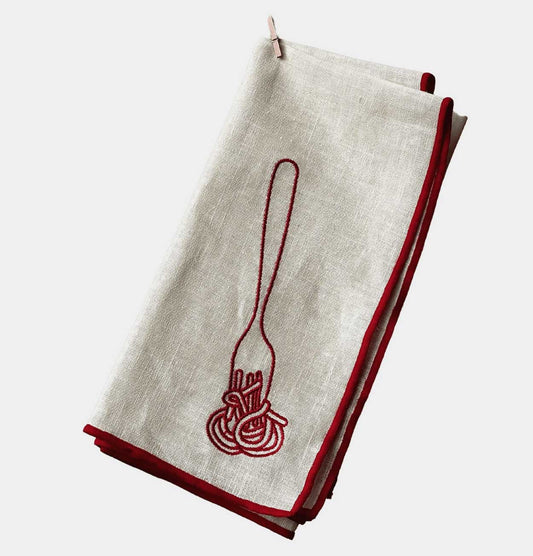 MÆGEN Linen Blend Napkins - Spaghetti (Set of 2)