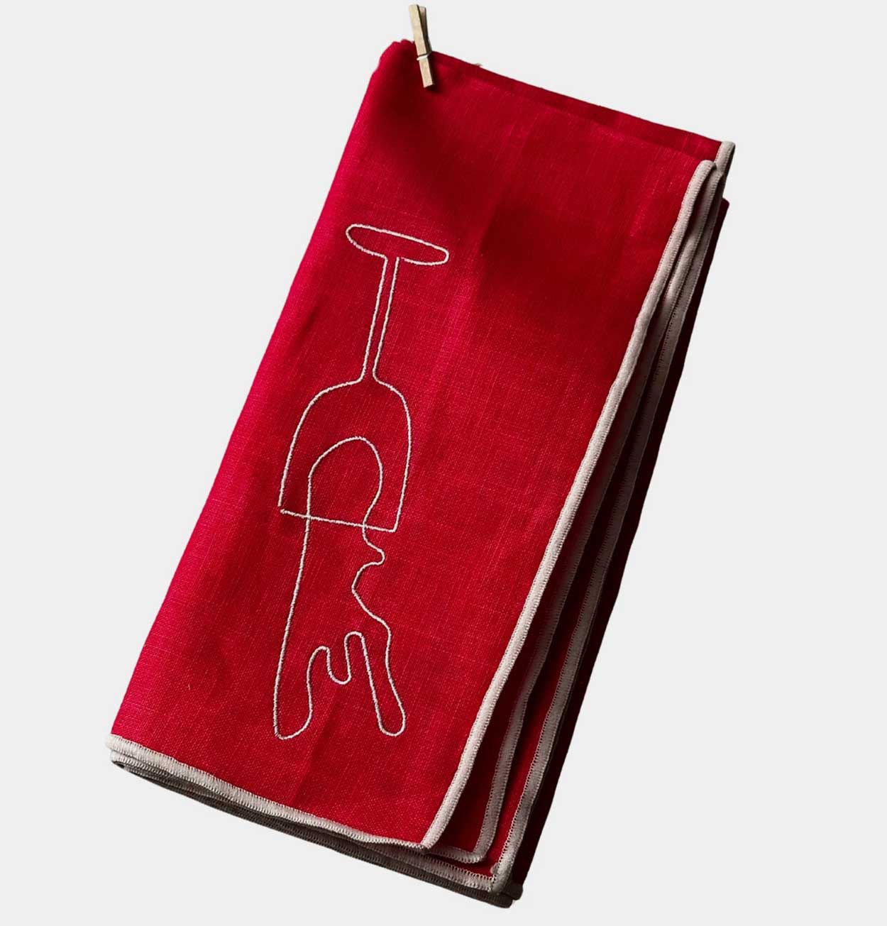 MÆGEN Linen Blend Napkins - Wine (Set of 2)
