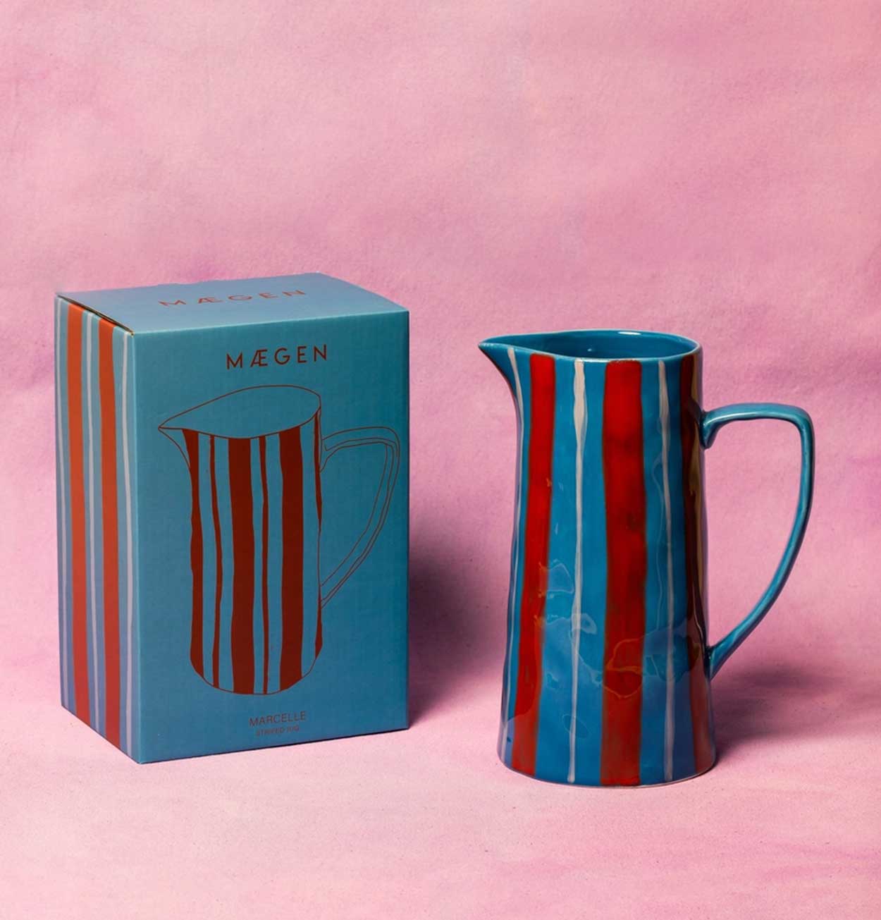 MÆGEN Light Blue & Red Jug