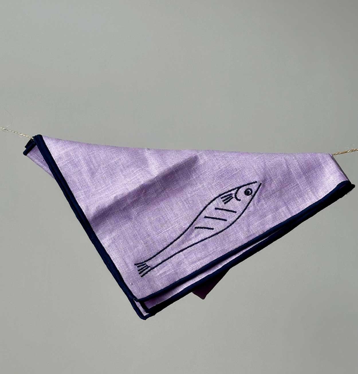 MÆGEN Linen Blend Napkins - Fish (Set of 2)