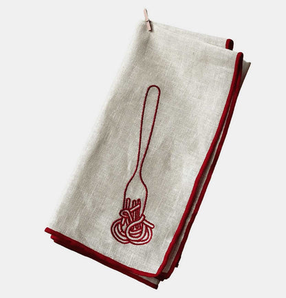 MÆGEN Linen Blend Napkins - Spaghetti (Set of 2)