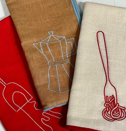 MÆGEN Linen Blend Napkins - Spaghetti (Set of 2)