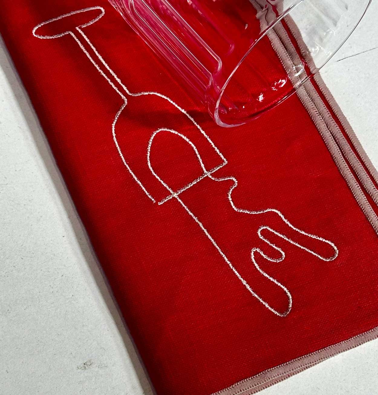 MÆGEN Linen Blend Napkins - Wine (Set of 2)